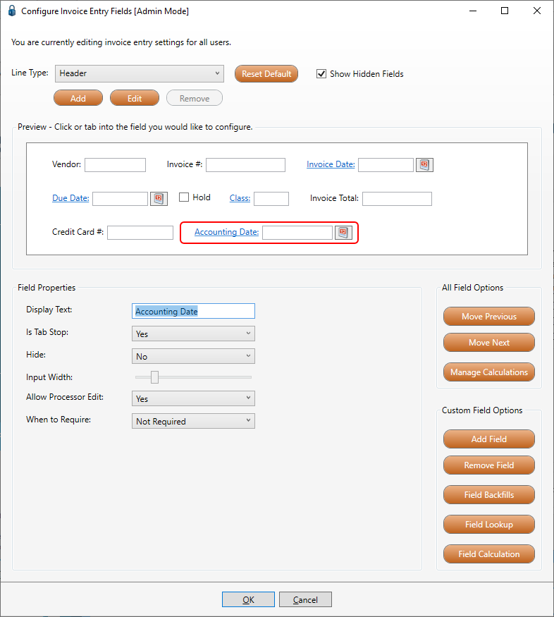 ConfigureInvoiceEntryFieldswindowforCustomAPFlowvaultwithstandardfieldselected-mh