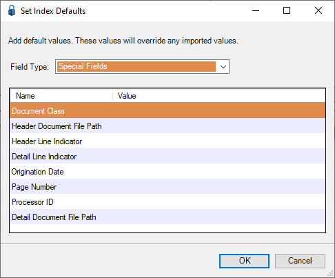 CSVImportConfigurationSetIndexDefaultsdialogSpecialFieldsDocumentClass-mh