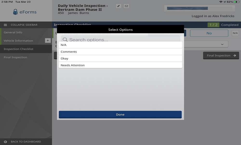 eFormsiPadInspectionChecklistBDSBCGdropdown-mh