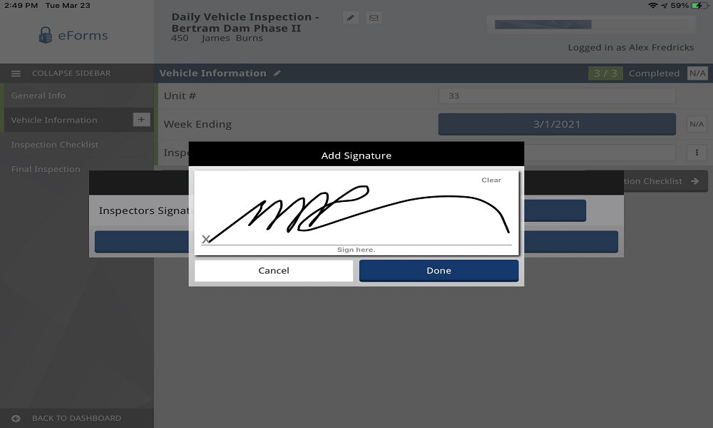 eFormsiPadVehicleInformationAddSignaturesignhere-mh