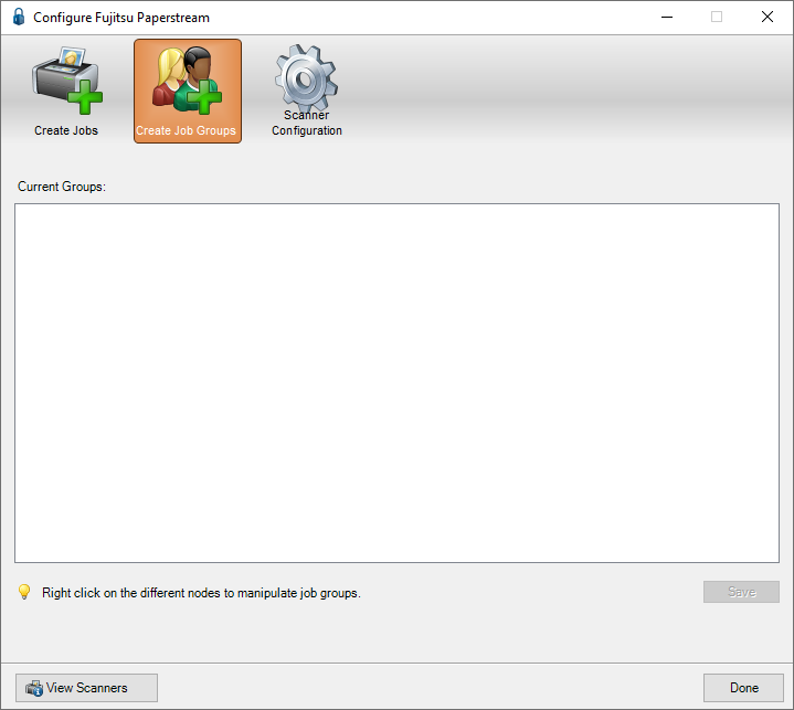 FujitsuScannerConfigureFujitsuPaperstreamwindowCreateJobGroupsblankgrid-mh
