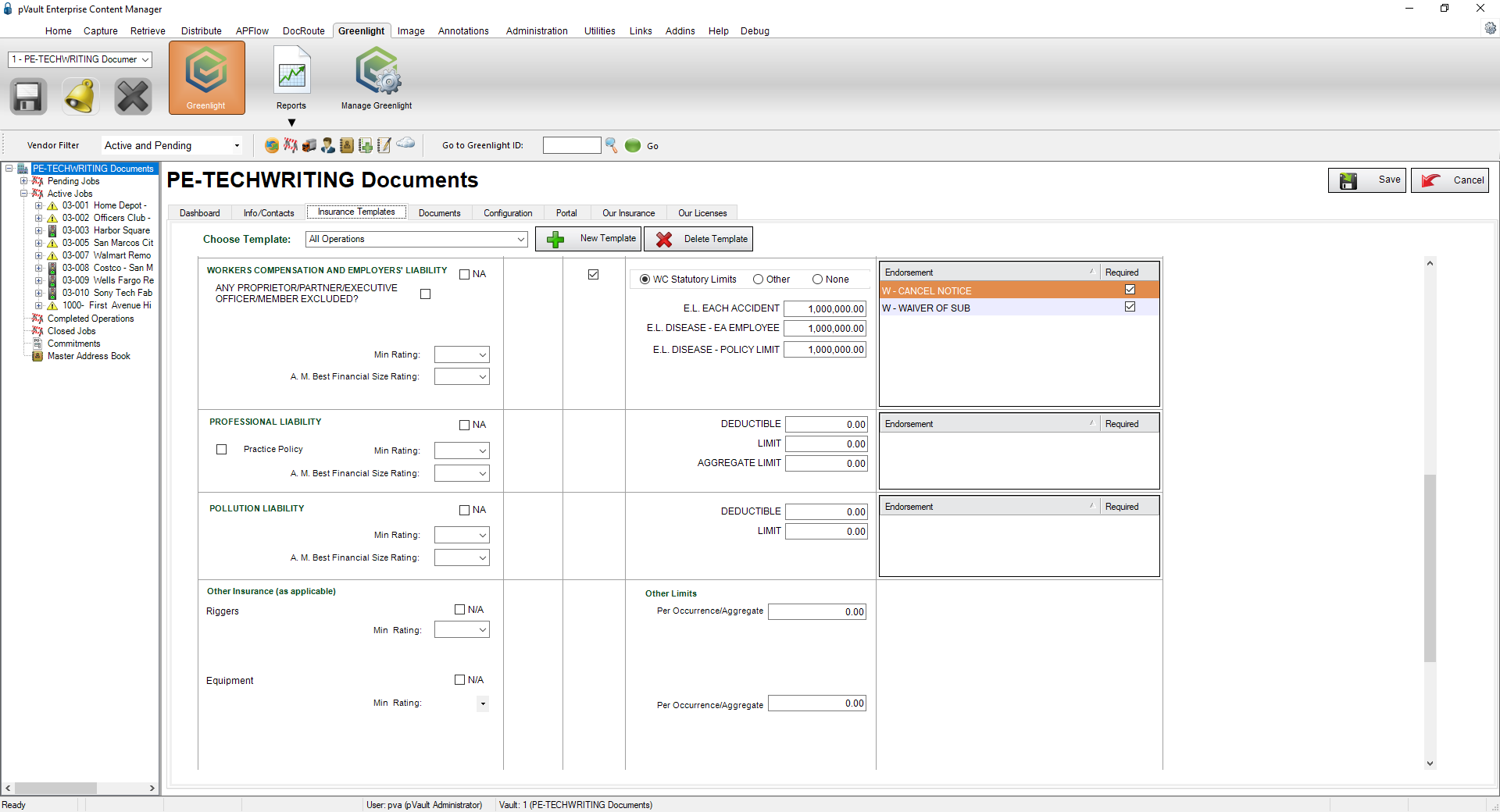 GreenlightmainscreenInsuranceTemplatestabwithothercustompolicytypes-mh