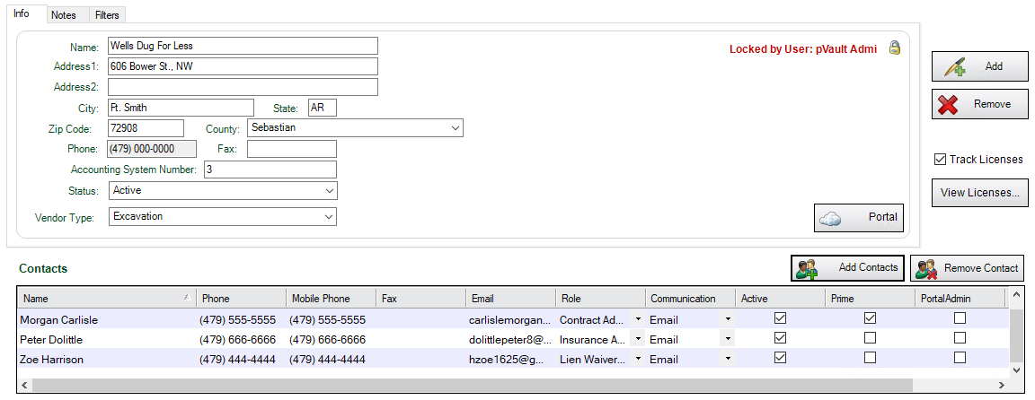 GreenlightMasterAddressBookmainpageAddContactContactswindowpopulated-mh