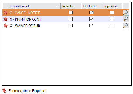 GreenlightVendorVendorInsurancetabEndorsementCodegrid-mh