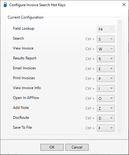 InvoiceSearchConfigureInvoiceSearchHotKeysdialog-mh