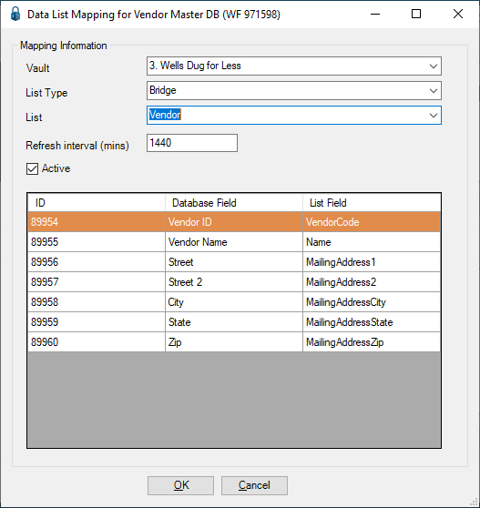 OCREditMappingbuttonDataListMappingforDatabaseNameentrywindow-mh