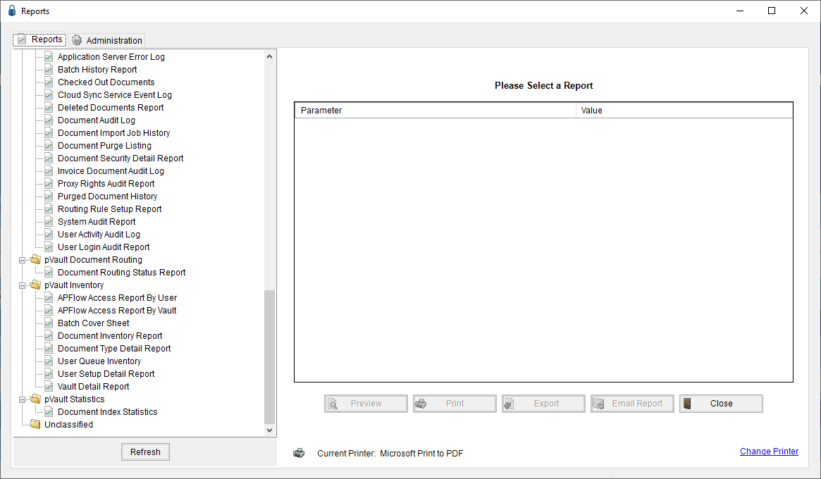 ReportsscreenAdministrationtabUnclassifiedCategoryfielddropdown-mh