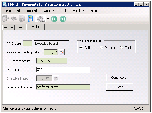 ViewpointPayrollEmployeePayDirectDepositPREFTPaymentsDownloadtab-mh