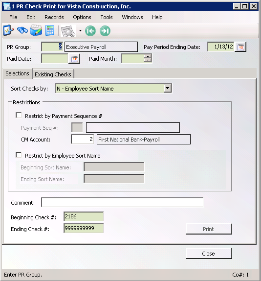 ViewpointPayrollEmployeePaywithCheckPRCheckPrintdialog-mh