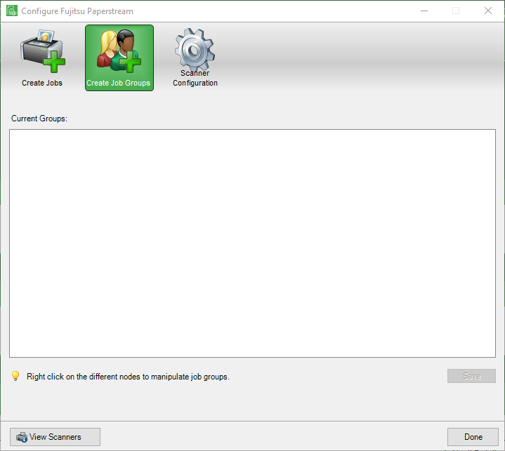 FujitsuScannerConfigureFujitsuPaperstreamwindowCreateJobGroupsblankgrid-mh