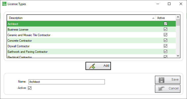 GreenlightManageGreenlightLookupTablestabwindowLicenseTypes-mh