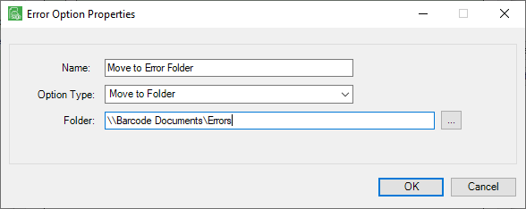ImportBarcodeErrorOptionPropertiesMovetoErrorFolderdialog-mh