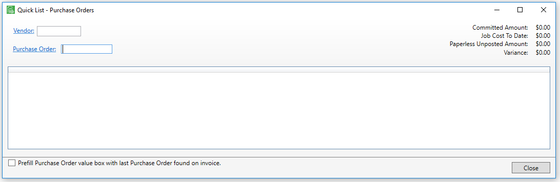 QuickListPurchaseOrderswindow-mh
