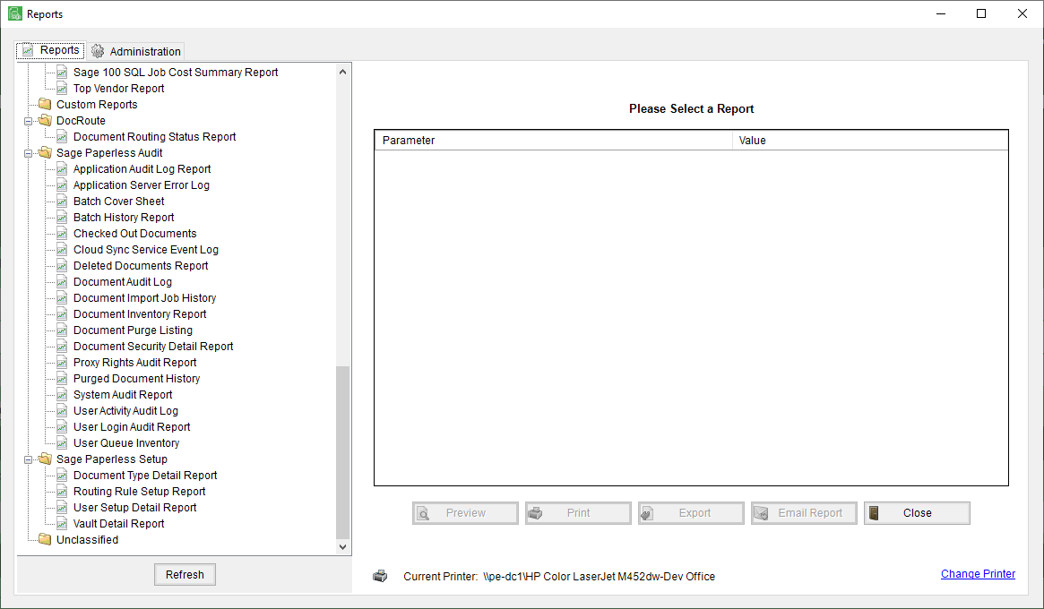 ReportsscreenAdministrationtabUnclassifiedCategoryfielddropdown-mh