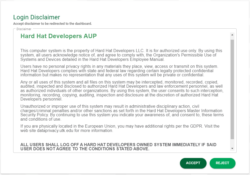 DisclaimerForm