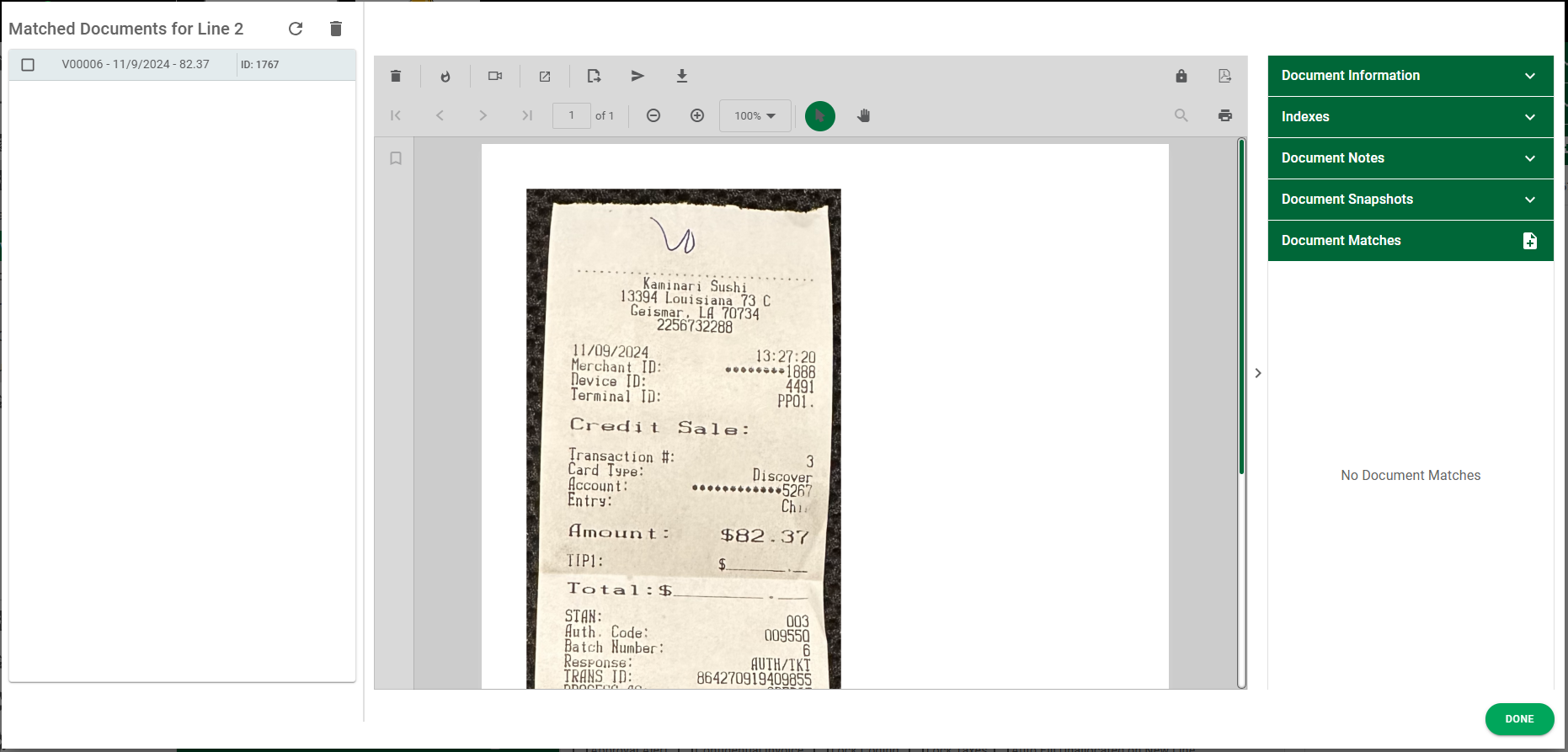 MatchReceiptsMatchedDocumentspageViewerpaneimage-mh