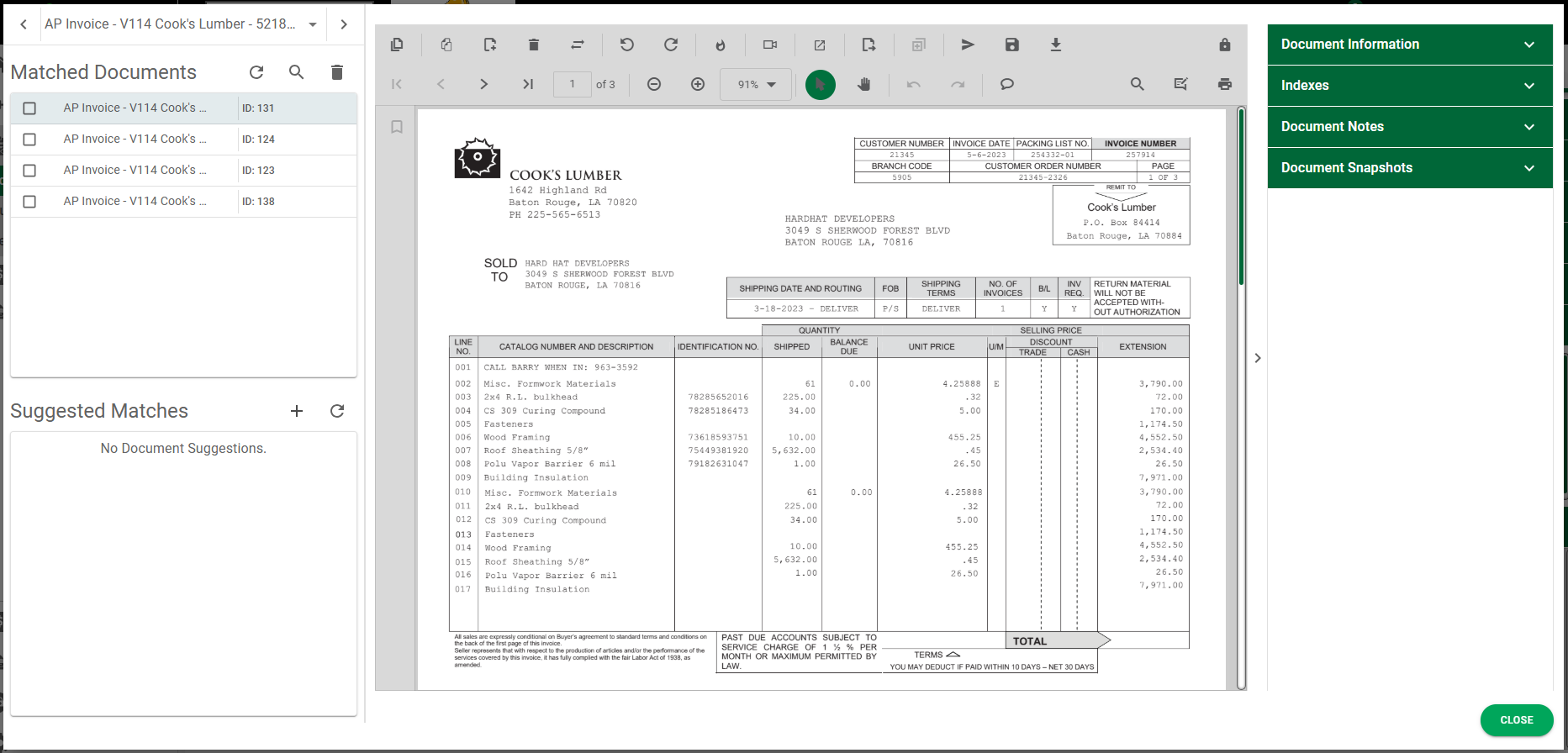 PVCRetrieveQueuesDocumentInformationpaneDocumentMatchpagewithViewer-mh
