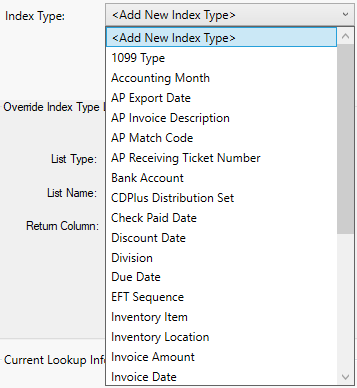 ConfigureInvoiceEntryFieldsConfigureLookupIndexListfielddropdown-mh