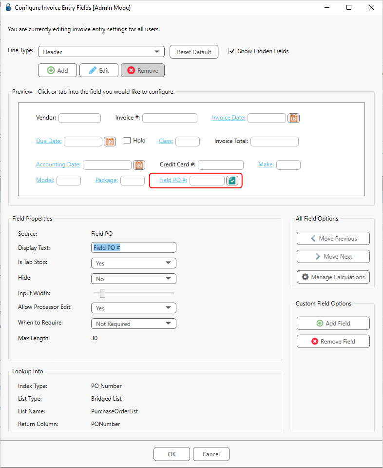 ConfigureInvoiceEntryFieldswindowforCustomAPFlowvaultwithpreconfiguredstandardfieldselected-mh