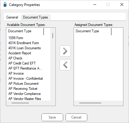 DocumentCategoryDocumentTypes