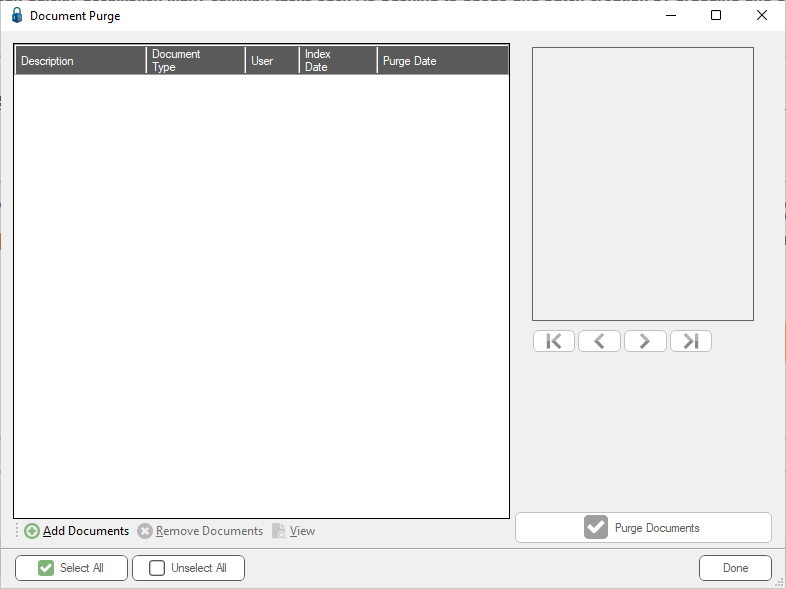 DocumentPurgeScreen