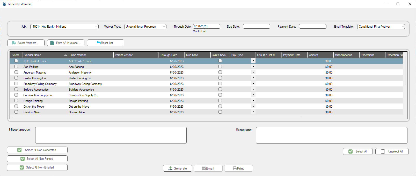 GreenlightAddWaiverGenerateWaiversSelectionScreenselectallGenerateWaiversscreen-mh