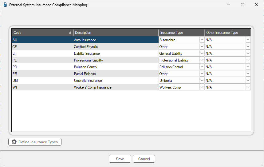 GreenlightCompanyMapInsurancebuttonExternalSystemInsuranceComplianceMappingdialog-mh