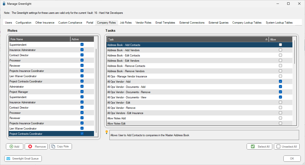 GreenlightmainscreenAdministrationSecurityCompanyRolesnewentry-mh