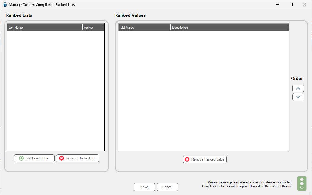 GreenlightManageGreenlightCustomComplianceManageCustomComplianceRankedListsdialogblank-mh