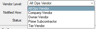 GreenlightVendorVendorInfotabVendorLevelfielddropdown-mh