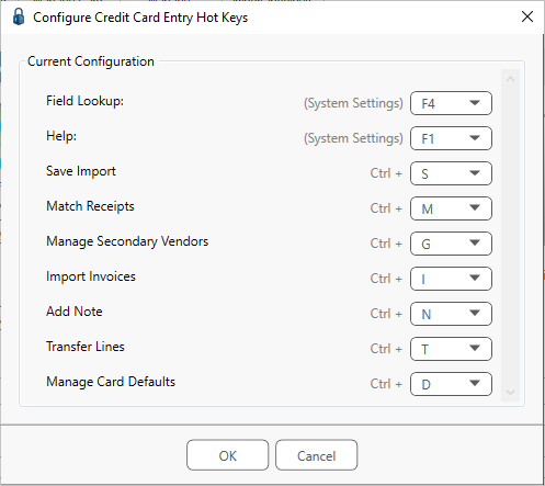 CreditCardImporterConfigure EntryHotKeyswindow-mh