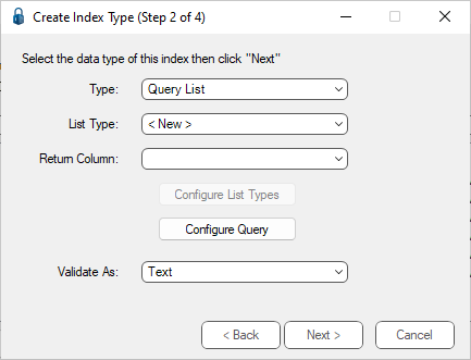 IndexTypeListQueryList