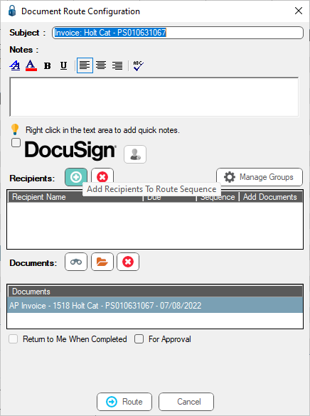 InvoiceSearchDocRouteDocumentRouteConfigurationdialog-mh