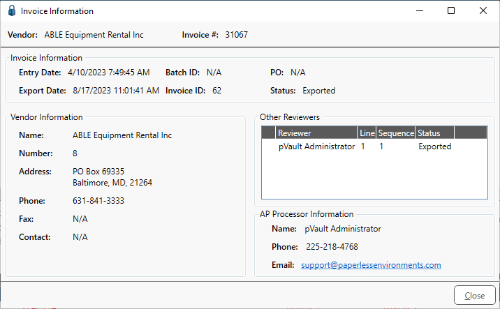 PaymentInvoiceInformationwindow-mh