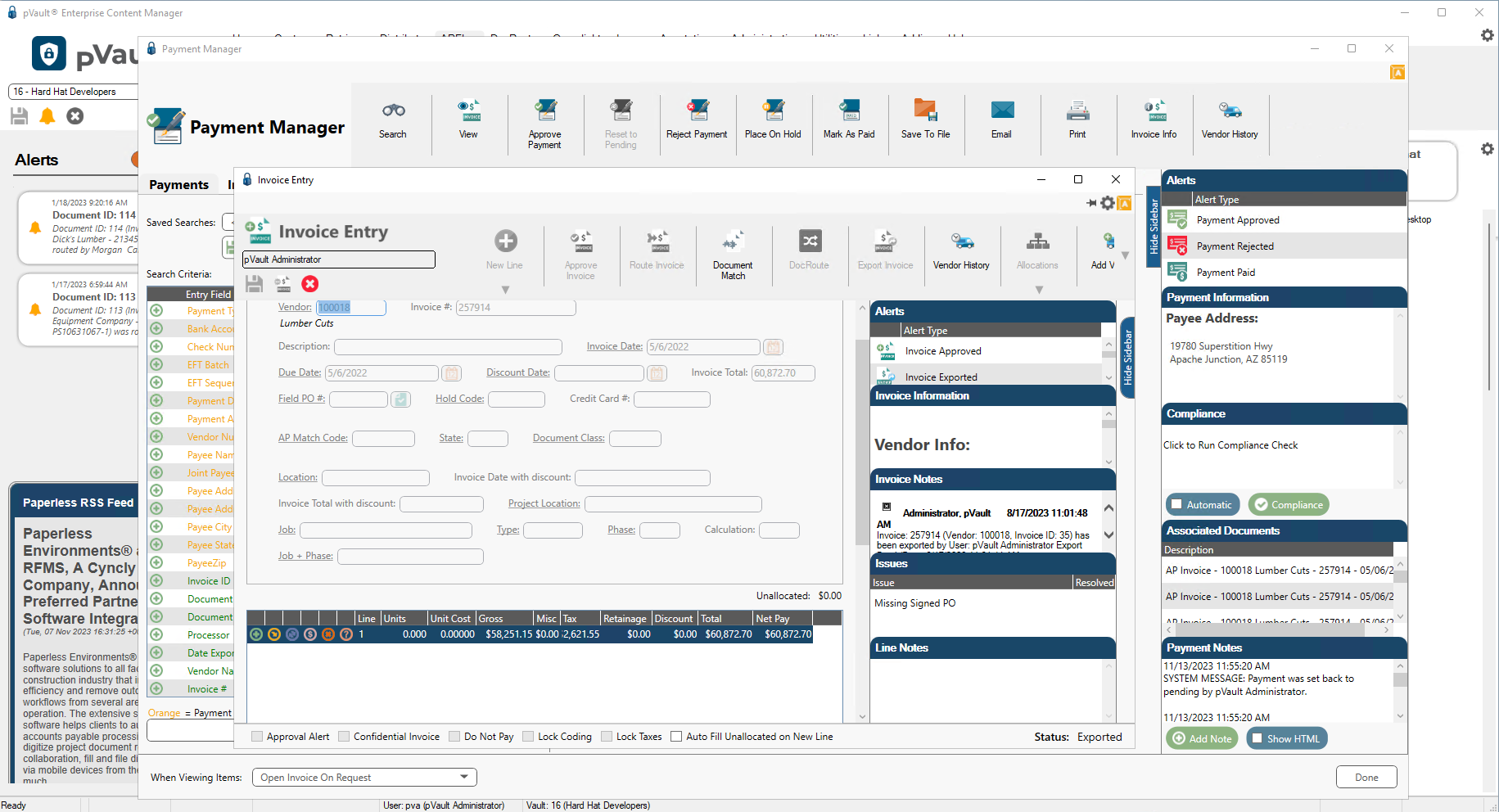 PaymentscreenResultswithOpenInvoiceEntryinvoice-mh