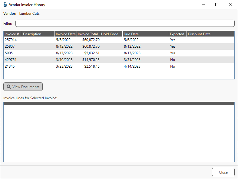 PaymentVendorHistoryVendorInvoiceHistorywindow-mh
