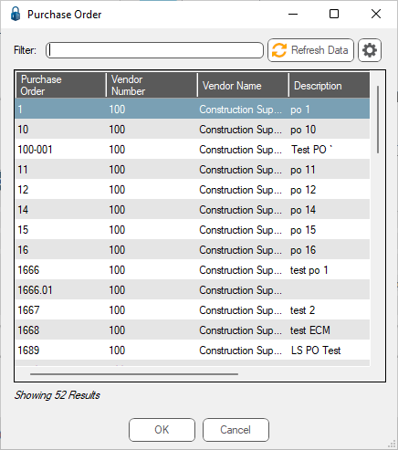 QuickListPurchaseOrderfieldLookupdialog-mh