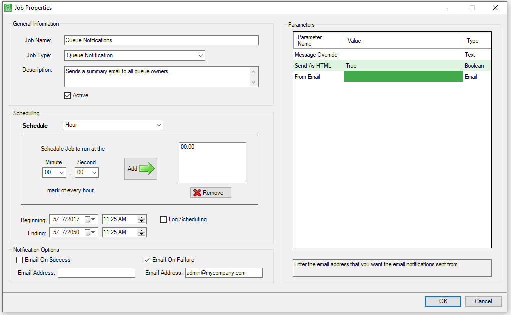 JobPollQueueNotificationSetup