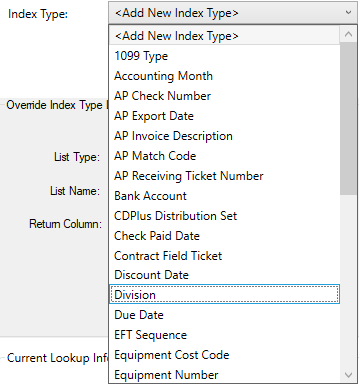 ConfigureInvoiceEntryFieldsConfigureLookupIndexListfielddropdown-mh