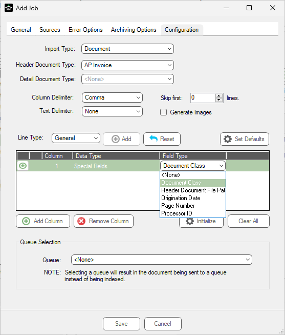 CSVImportConfigurationSpecialFieldsFieldTypecolumndropdown-mh