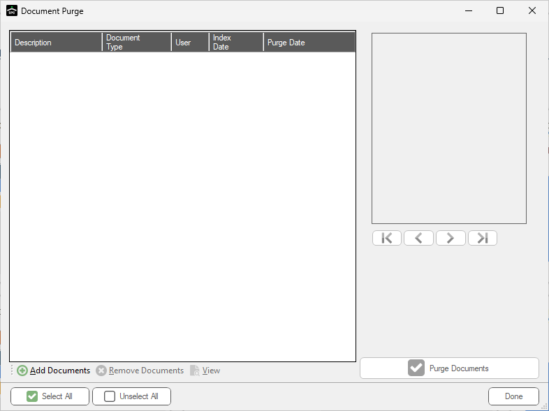 DocumentPurgeScreen