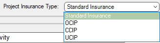 GreenlightJobmainscreenInfotabProjectInsuranceTypefielddropdown-mh