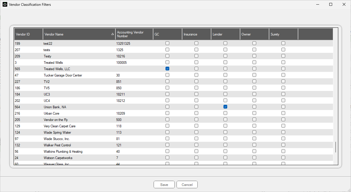 GreenlightManageGreenlightLookupTablestabwindowVendorClassificationFilters-mh