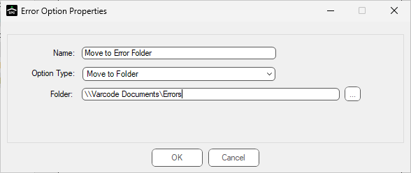 ImportBarcodeErrorOptionPropertiesMovetoErrorFolderdialog-mh