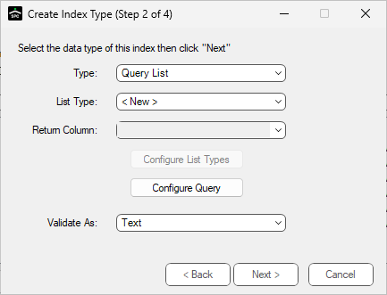 IndexTypeListQueryList