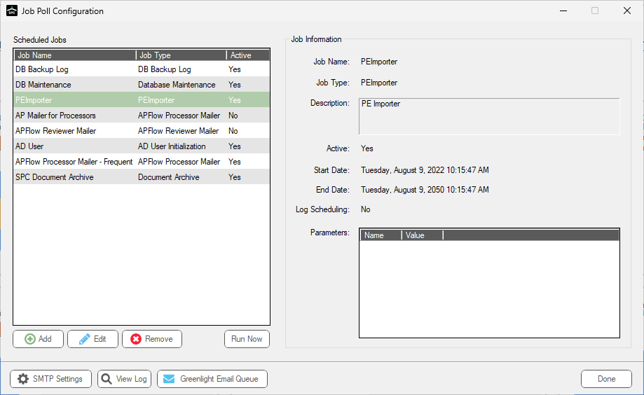 JobPollConfigurationScreen