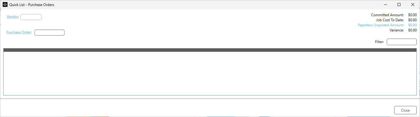 QuickListPurchaseOrderswindow-mh