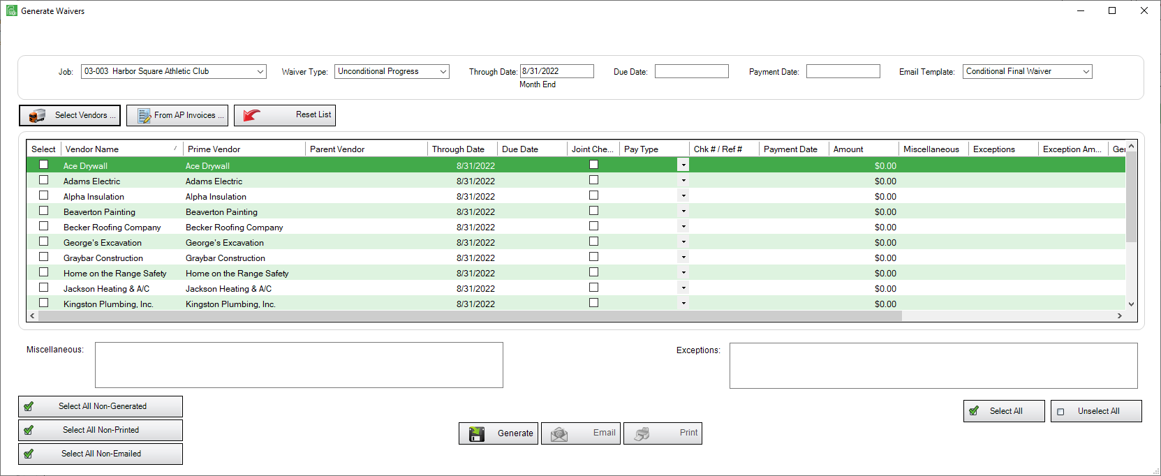 GreenlightAddWaiverGenerateWaiversSelectionScreenselectallGenerateWaiversscreen-mh