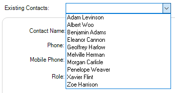 GreenlightJobmainscreenContactstabContactstowindowExistingContactsfielddropdown-mh