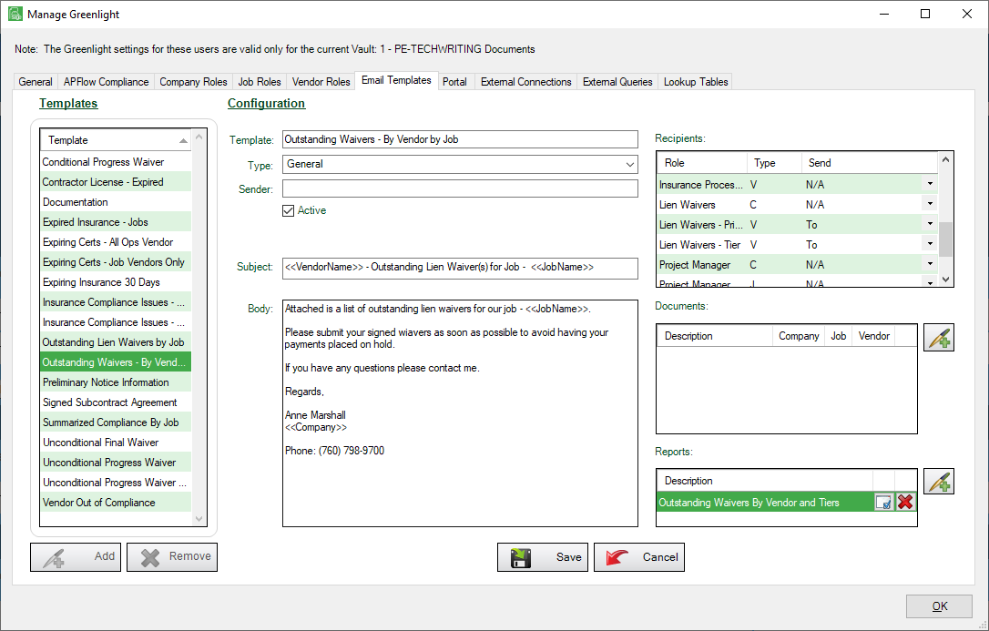 GreenlightManageGreenlightEmailTemplatestabwindowfinishedOutstandingWaiversByVendorByJobEmailtemplate-mh